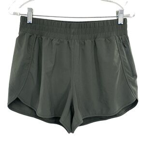 CRZ Yoga High Rise Green Athletic Running Shorts Medium